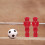 Foosball Player Accessories Red Resin Easy Assembly 2pcs 4
