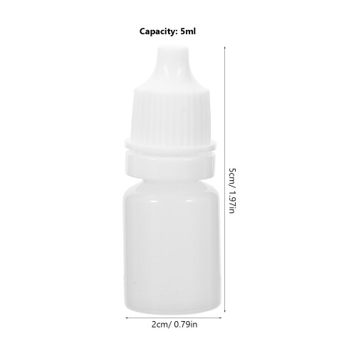 60St Compacte White Vloeistofdruppelflessen 5Ml Met Kinderveilige 1