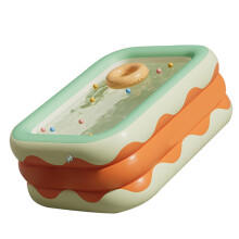 Thickened Inflatable Kids Pool 130x95x50cm, Foldable PVC Indoor Yard Pool