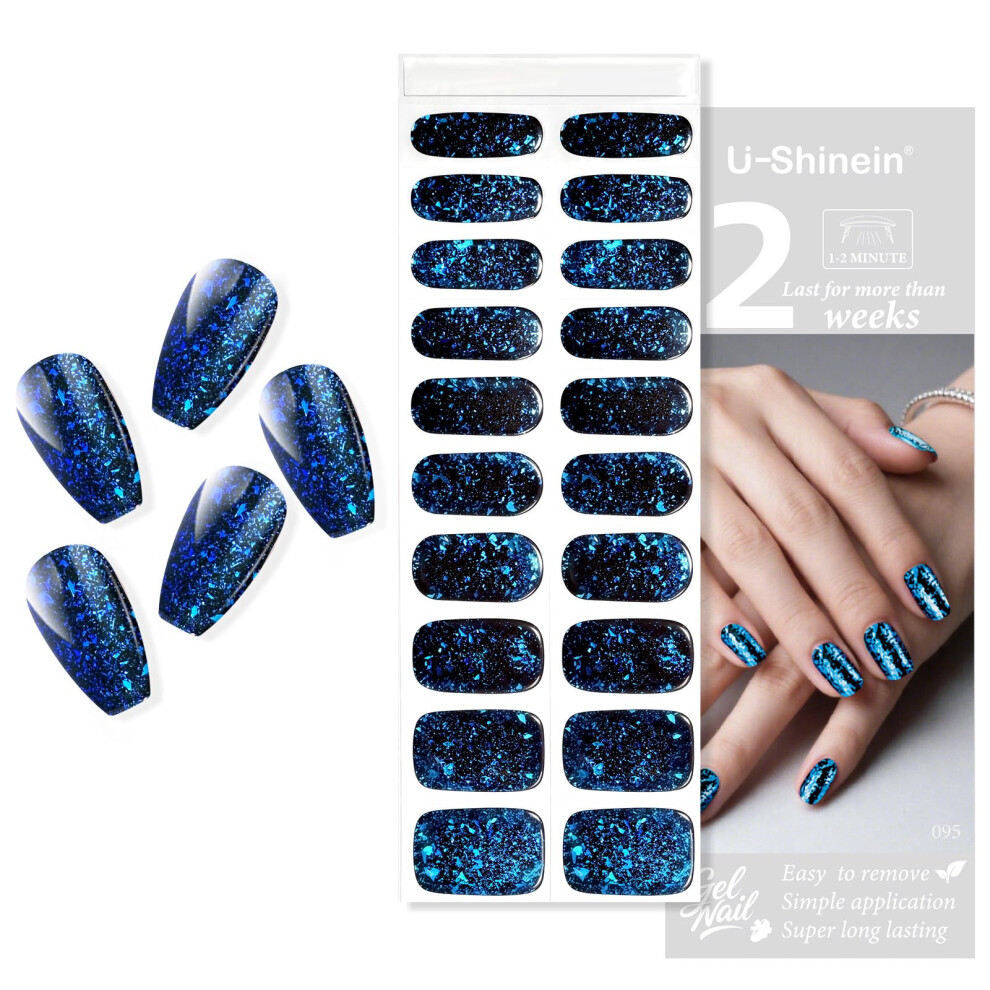 White,Silver Semi Cured Gel Nail Strips White Silver Liner French Tips 20Pcs Easy Uv Cure Long Lasting For Women