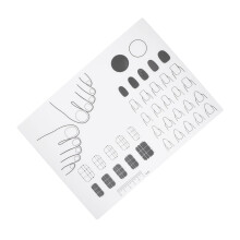 Nail Art Practice Mat with Silicone Training Hand, Easy Clean, Reusable for Acrylic and Gel