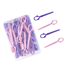 Nail Polish Protector Clips for Manicure, Reusable Gel Extension Nail Guards, Purple Pink