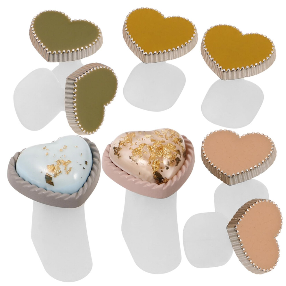8pcs HeartShaped Toe Separators for Pedicure, Reusable Resin Spacers, Colorful Adjustable Dividers for Women