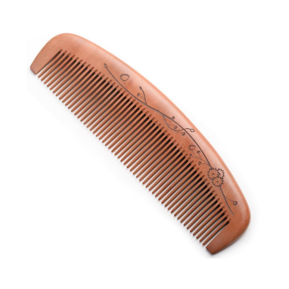Scalp Massager Sandalwood Comb for Hair Growth, AntiStatic Wooden Brush Reduces Scalp Pressure