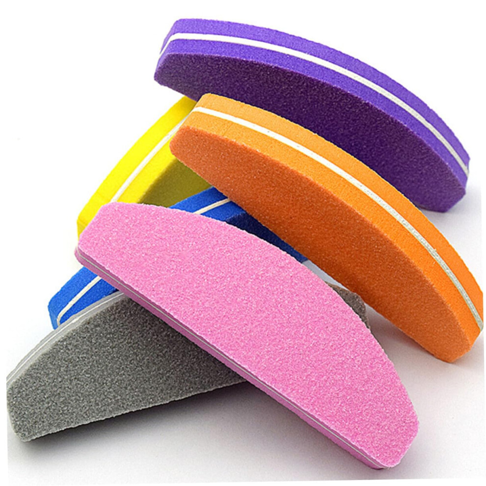 20PCS Mini HalfMoon Nail File and Buffer DualSided for Precise Shaping and Polishing