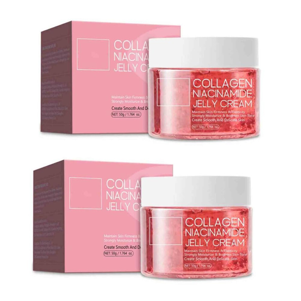 Cream Collagen Face 2Pcs 50G Deep Hydration Jelly Moisturizer For Skin Barrier And Pore Refining