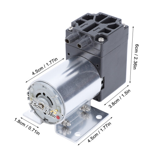Compact 12V DC Motor Vacuum Pump 5L/min Suction Oilless Design 1