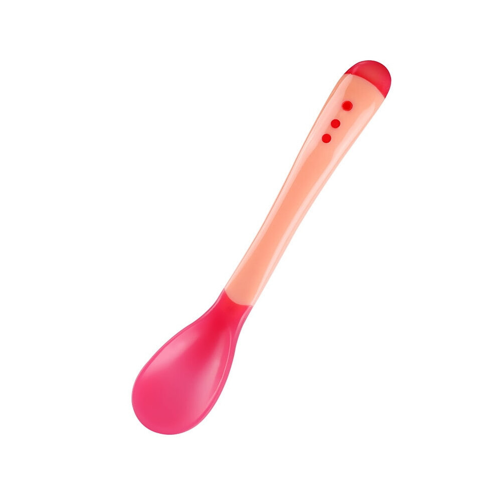 3 Colors Baby Spoon Heat Sensitive Temperature Sensing Spoon Suitable for Children‘s Silicone Head Feeding Baby Tableware