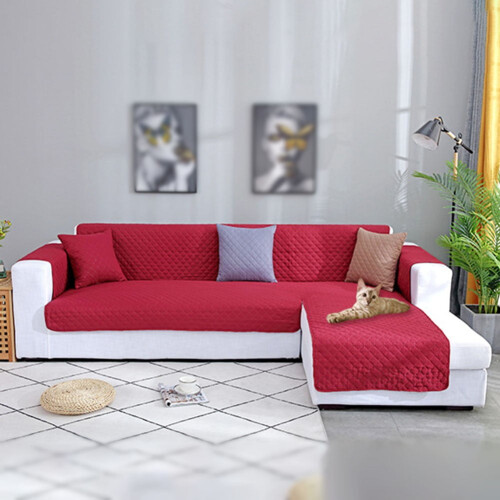 Capa para sofá modular em formato de L, ideal para quem tem cães. Protetor de móveis para sofá. 2