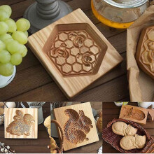 Cookie Mold Embossing Stencil Compatible with Cookies Wooden Gingerbread Mold Compatible with Kitchen DIY Squirrel