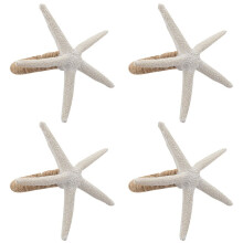 Conjunto de 4 Porta-Guardanapos em Formato de Estrela-do-Mar para Mesas, Casamentos, Aniversários, Banquetes e Natal