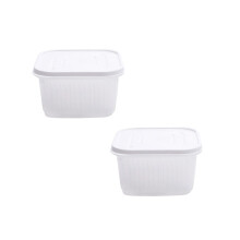 Recipiente para alimentos Xubond Kitchen Essentials com tampa, compartimento hermético, à prova de gotejamento, transparente, compatível com