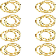 Porta-guardanapos de ferro, acessório decorativo para restaurante, uso diário, dourado, 45x4mm, 8 peças