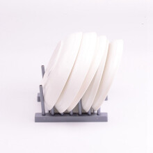 Égouttoir à vaisselle en plastique, égouttoir de cuisine multifonctionnel pour tasses et assiettes, porte-plateau gris