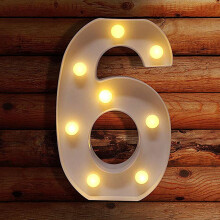 XIUH Luminária de Decoração para Casa, Luminária de Pé em Plástico Branco com Letras Suspensas, Luzes LED Quentes para Decoração de Casa (F)