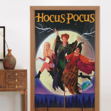 Cortina de porta Hocus Pocus para entrada, cortina blackout estampada para privacidade, cortina divisória de ambientes, tapeçaria para decoração
