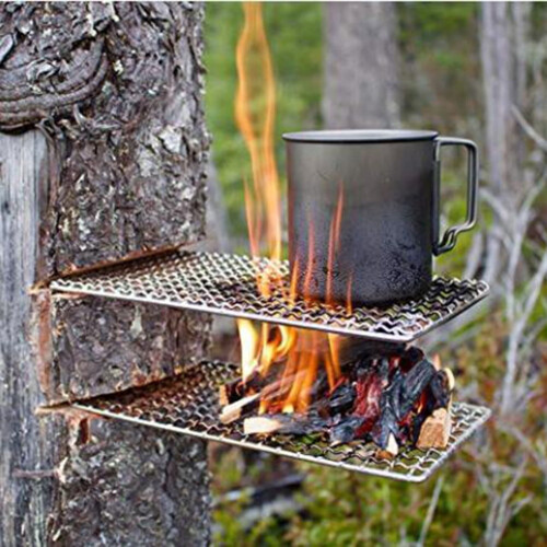 Ανοξείδωτη σχάρα κάμπινγκ, πλέγμα σχάρας BBQ, πλέγμα σχάρας, δίχτυ ψησίματος, 1