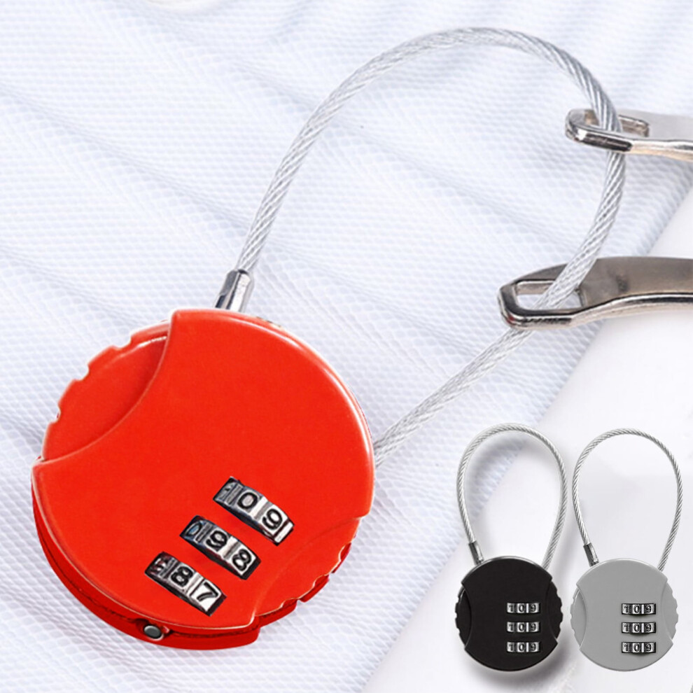 Mini Travel Suitcase 3-Digit Combination Password Lock - Keyed Anti-Theft Padlock For Backpacks 9048212229247