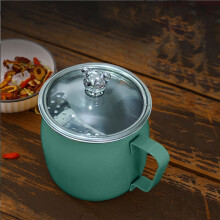 Tazza portafortuna con manico e separatore di fondi, in acciaio inossidabile, termicamente isolata sottovuoto, ideale per bevande calde e fredde,