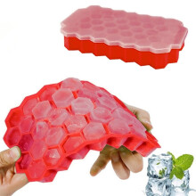 Máquina para hacer cubitos de hielo con forma de faveola de Federra, bandeja para cubitos de hielo, molde para cubitos de hielo, contenedores de
