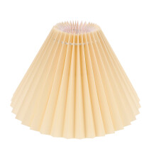 Eease Vintage plisowany abażur E27 Cloth Home Decor Apricot Shade