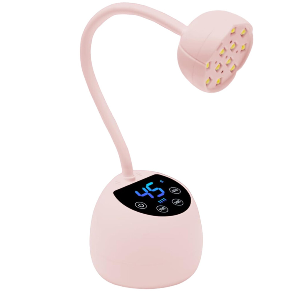 UV LED Nail Lamp with Timer Sensor, 360 Gooseneck Gel Polish Dryer, USB TypeC for Home Salon