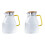 2X Γυάλινη κανάτα νερού 2000ml κανάτα νερού και γυάλινο σετ τετράγωνου βραστήρα για 1