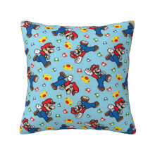 Clúdaigh Maisiúla Pillowcase Cartúin Mario, Le haghaidh Maisiúcháin Baile Tolg, Roghnaigh Cás Cúisín Tolg Séasúrach Sona 12"X12"