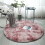 KERISTY Circle Round Shaggy Rug Σαλόνι Υπνοδωμάτιο Μοκέτα Δαπέδου Χνουδωτό Αντιολισθητικό 6