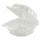 VeZee Μοντέλο # C57PST1|6"X5.8"X3" Πλαστικό Δοχείο με Αρθρωτό Καπάκι ClearSeal Χρήση για 4