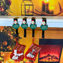Capino - Novas Decorações de Natal com Ganchos em Ângulo Reto - Meias Compridas - Ganchos em Forma de L - Brinquedos de Pelúcia - Elementos