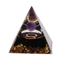 Orgone piramide voor positieve energie, helende kristallen piramides, amethist kristalsteen energiegenerator voor yoga, reiki, meditatie en