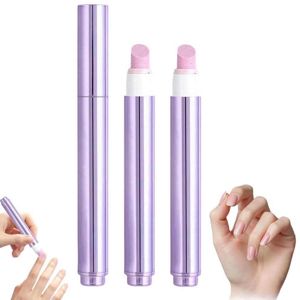 3in1 Cuticle Oil Pen with Ceramic Pusher for Nail Care, Travel Size Treatment, 2 Pcs