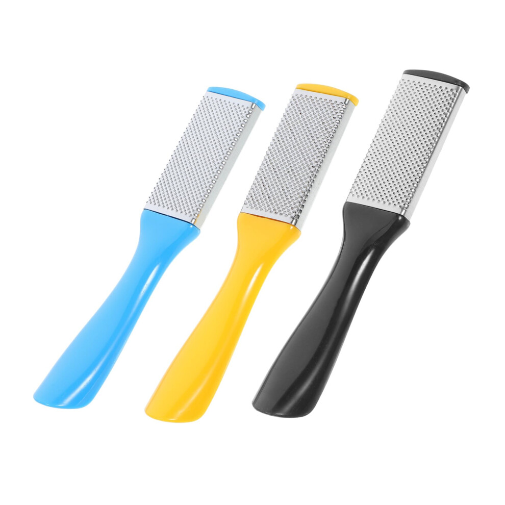 3pcs DoubleSided Foot File Callus Remover with Ergonomic Curved Design Stainless Steel Pedicure Tool for Smooth Feet and Cracked Heels