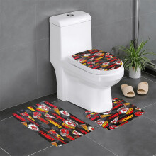 KC_Chiefss Team 3-delige badkamertapijtset, antislip badkamertapijt, 31,5 x 20 inch