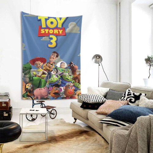 Ταπισερί Toy Story, Αδιάβροχο διακοσμητικό τοίχου από πολυεστέρα για υπνοδωμάτιο, 1