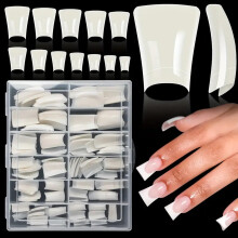 120/504pcs Clear Duck Nail Tips Half Cover ABS Extensions for French Manicure