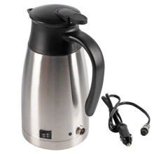 Podgrzewacz do mleka ze stali nierdzewnej 12V1000ml, przenośny elektryczny czajnik do wody do samochodu, kompatybilny z podgrzewaniem herbaty, kawy