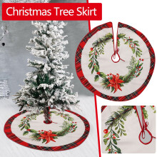 VALSEEL Kerstdecoratie Kerstornamenten Kerstboomrok 80 cm Bedrukte boomrok Kerstboomdecoratie voor thuis
