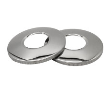 Kit com 2 placas de acabamento para escada de piscina, placas de acabamento em aço inoxidável para corrimão de piscina, capas de proteção para