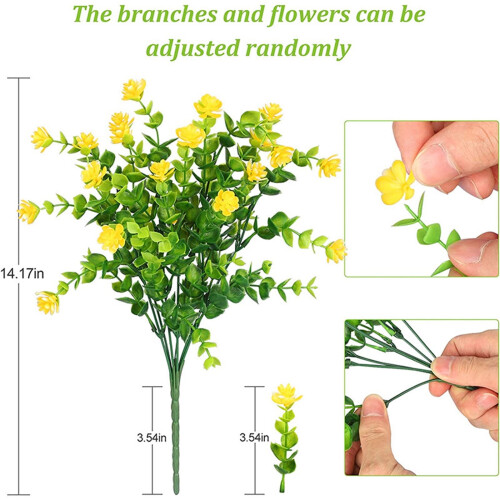 Poaug Fake Flowers Clearance8Pc Τεχνητό Λουλούδι Προσομοίωση Λουλουδιού Εξωτερικού Χώρου 2