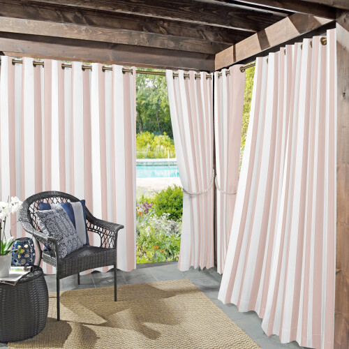 Sun Zero Valencia Cabana Stripe Εσωτερική/Εξωτερική Προστασία από UV Ακτινοβολία, Σκούρα Πάνελ