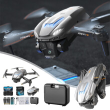 Drone Zeceouar avec caméra FPV, 3 caméras, résistance au vent, mode sans tête, contrôle gestuel, quadricoptère radiocommandé pour adultes et
