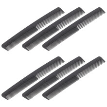 Peines de doble diente para peinar el cabello, de plástico, juego de 6 piezas para hombres y mujeres.