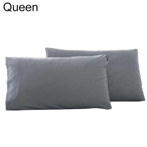 Yesbay2Pcs Μονόχρωμη θήκη μαξιλαριού King Queen για το σπίτι, υπνοδωμάτιο, κάλυμμα 2