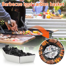 Houtskoolgrillmanden, barbecue-accessoires, gegalvaniseerde barbecueplaat, barbecuegereedschap, koolstofmand