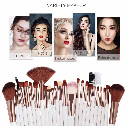 25pcs Makeup Brushes Set, Includes All Types Of Face Brushes, Create An All-over Makeup Look 1