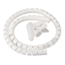 Sada organizačních kabelů, nástroj pro organizaci a navíjení kabelů, spirálová trubice, kancelář, domácí, 8 mm, bílá