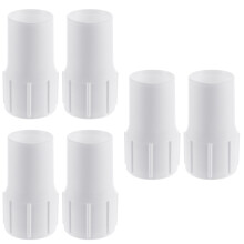 Conector para mangueira de esgoto, 6 peças, conector para limpador de piscina, extremidade para skimmer, ferramentas de limpeza, plástico branco