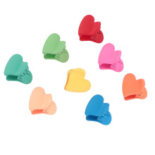 Pinces à cheveux mini en forme de cœur pour enfants 100 pièces multicolores